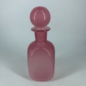Hand-Blown Art Glass Murano Archimede Seguso Pink Opaline Perfume Bottle
